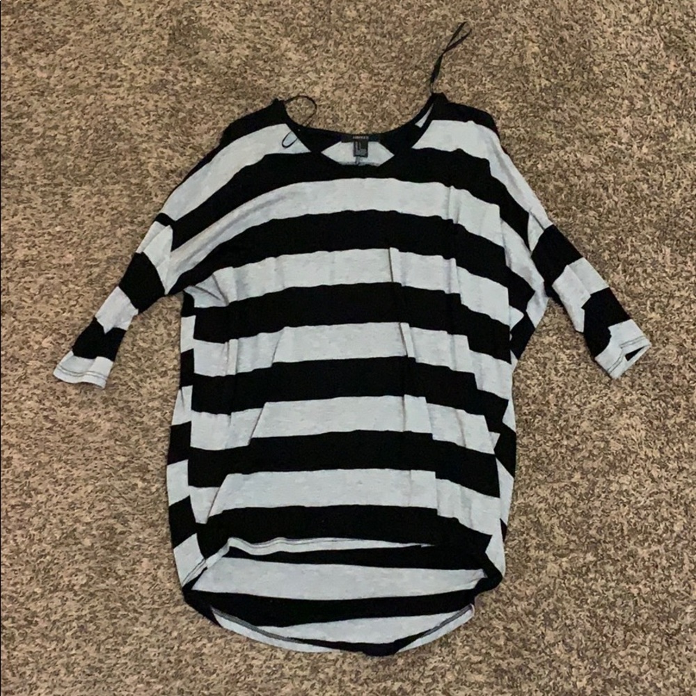 Black and grey striped shirt